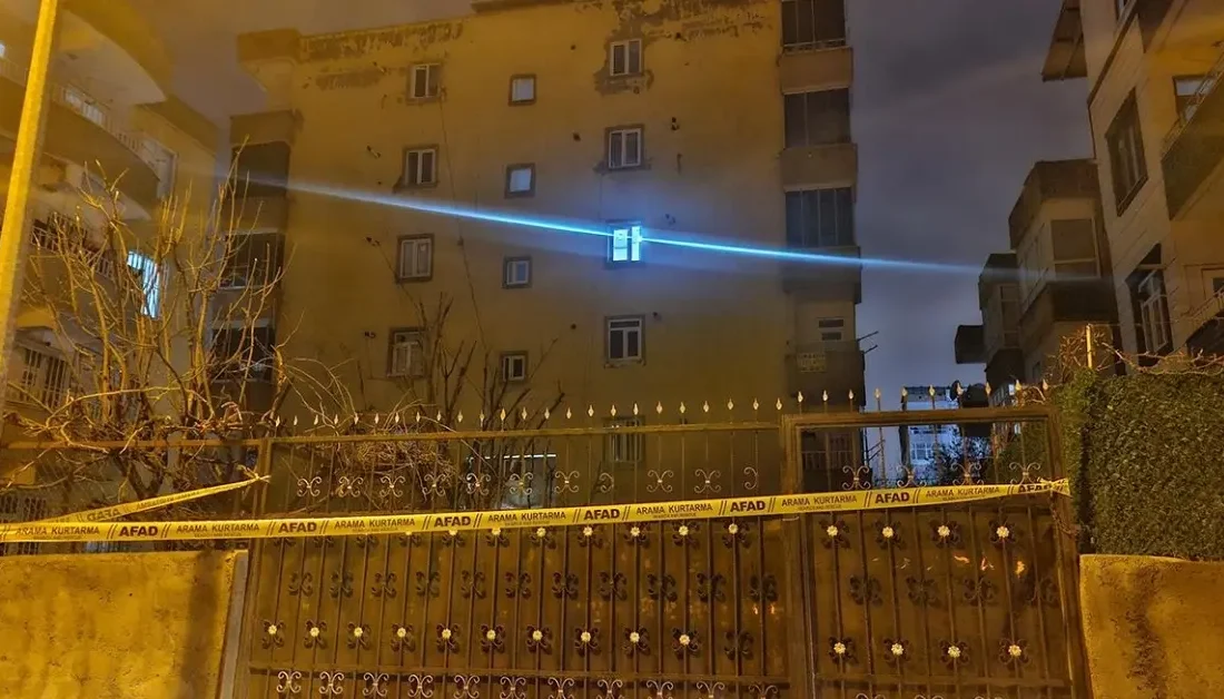 Diyarbakır’ın Bağlar ilçesinde bir apartmanın kolonlarından ses geldiği ihbarı üzerine