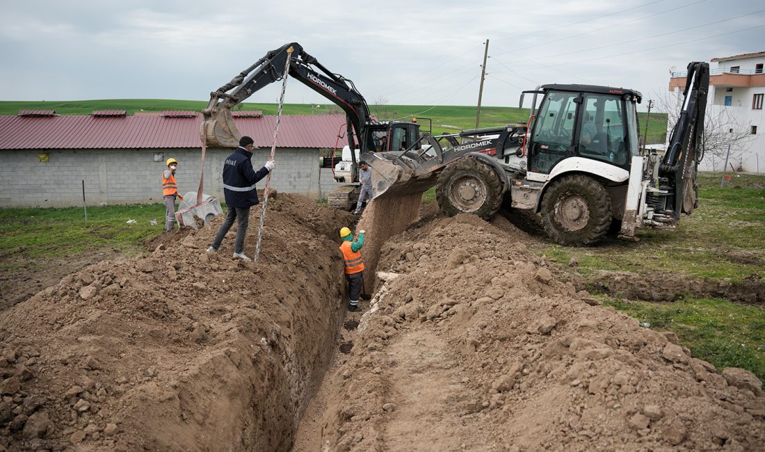 Diyarbakır Büyükşehir Belediyesi DİSKİ Genel Müdürlüğü, altyapısı bulunmayan Konacık Mahallesi’nde